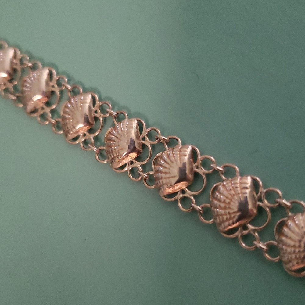 Sterling Silver Shell Link Bracelet
